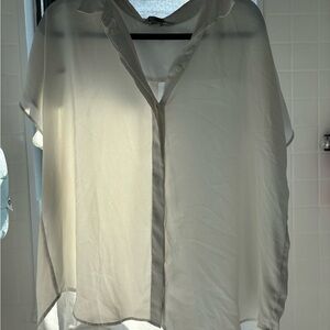 🤍Elegant Sheer White Blouse